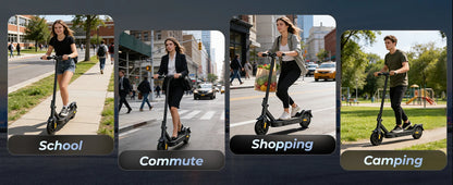 E8-10 Foldable Electric Scooter for Adults | 20 MPH & 40-Mile Range |1000W Peak | Kids Rider