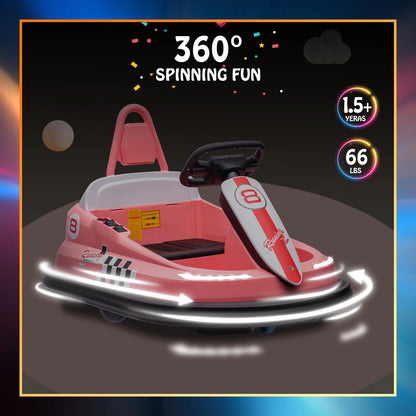 6V Kids Ride-On Bumper Car with 360° Spin & Lights | Kids Rider