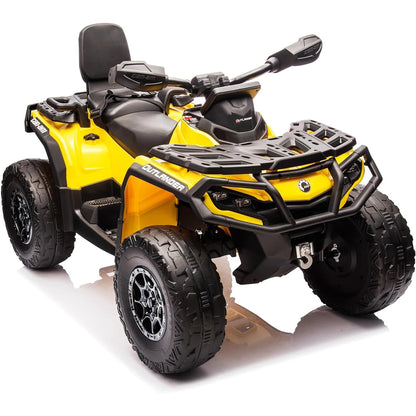 24V 4WD 2-Seater Electric Ride-On ATV for Kids w/ Leather Seats & Remote (Age: 4 to 12Y)