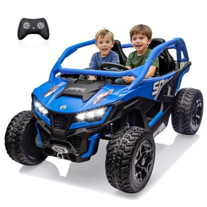 XL 24V 10Ah Big 2-Seater 4X4 4WD Kids UTV w/ Remote Control