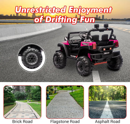 12V Kids Ride-On Jeep | 2 Seater, Parent Remote & LED Lights | Kids Rider