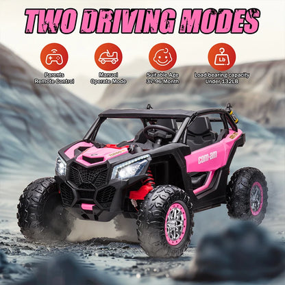 24V Kids Electric Ride-On UTV - Remote Control Off-Road Car for Ages 3-12