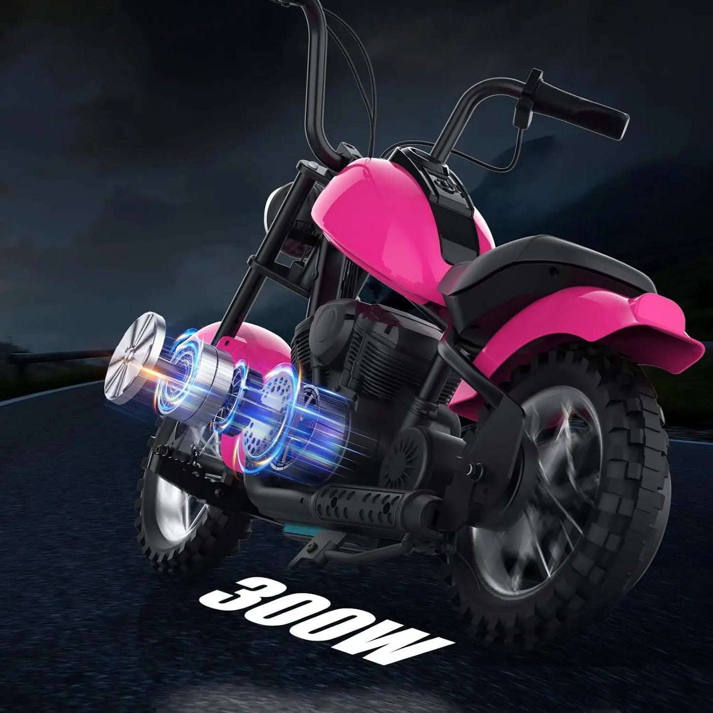 24V 250W Kids Electric Dirt Bike 2-Speed w/LED Light & Leather Seat | Electric Motorcycle for Kids