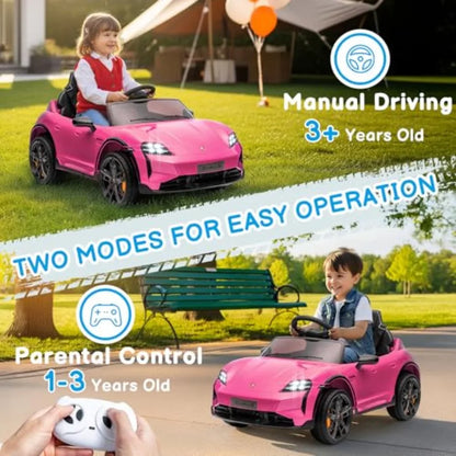 12V Licensed Porsche Taycan Kids Ride-On Car w/ Parent Remote (Age: 2 to 7Y)