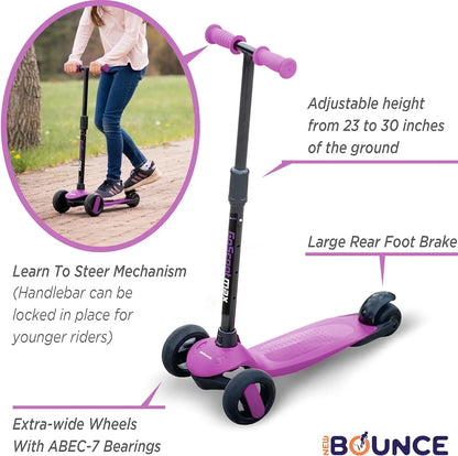 New-Bounce Scooters for Toddlers - 3 Wheel Scooter for Kids with Adjustable Handlebar | Perfect for Children and Toddler(for Ages: 3-10)