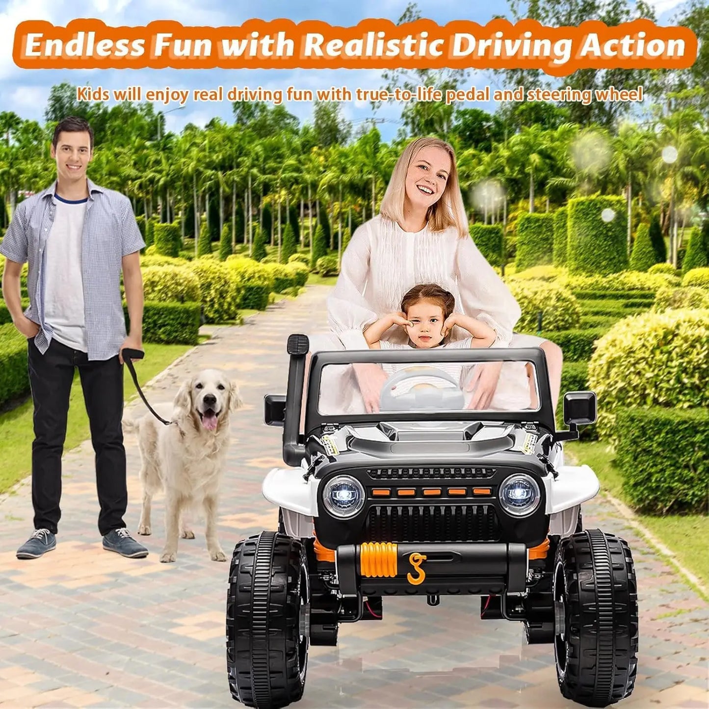 24V - 2 Seater Ride On Truck/Jeep for Kids | 4WD Battery Powered Jeep for Children