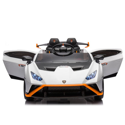 24V Licensed Lamborghini Huracan STO Kids Electric Ride-On Drift Car: 360° Spin
