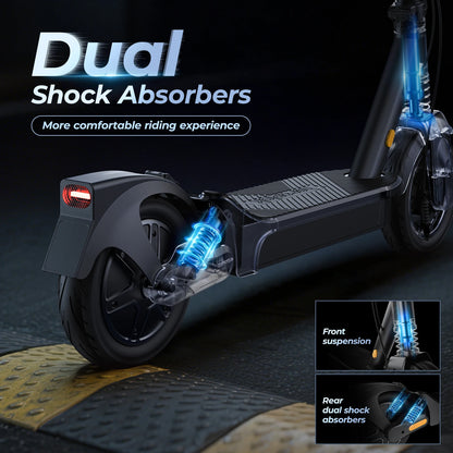 E8-10 Foldable Electric Scooter for Adults | 20 MPH & 40-Mile Range |1000W Peak | Kids Rider