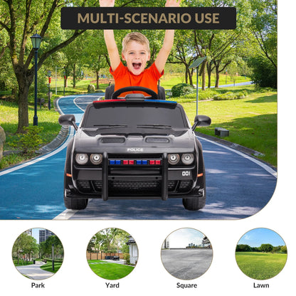 12V Kids Electric Ride-On Police Car with Remote & LED | Kids Rider(Recommended Age - 3-6 Years)