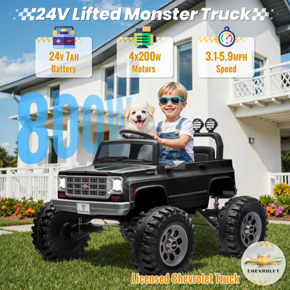 24V Chevrolet Cheyenne Kids Ride-On Truck w/ Parent Remote | 2X200W Powerful Motor