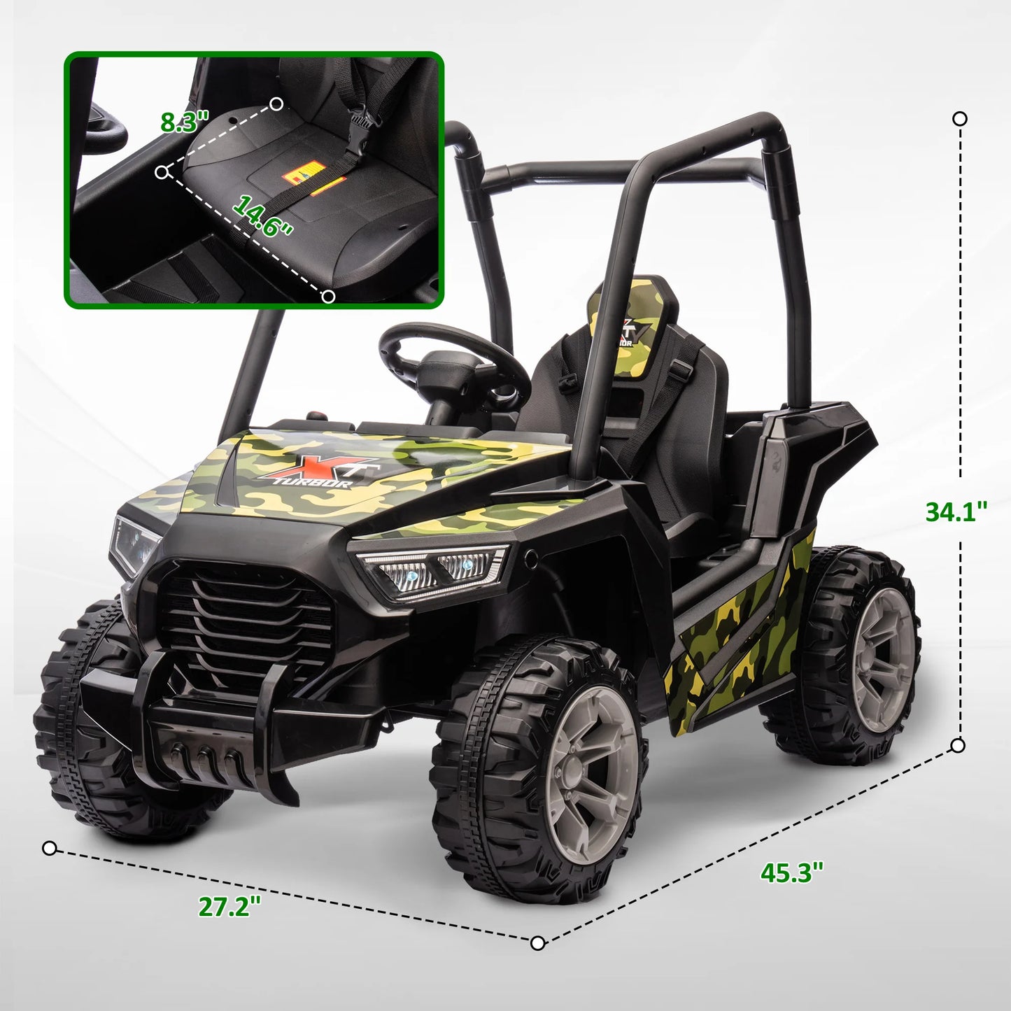 12V Kids Electric UTV Car with Remote & Suspension | Kids Rider(Age - 3 to 8 Years)