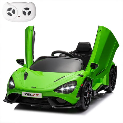 Licensed McLaren 765LT 12V Kids Ride-On Car w/ Hydraulic Doors