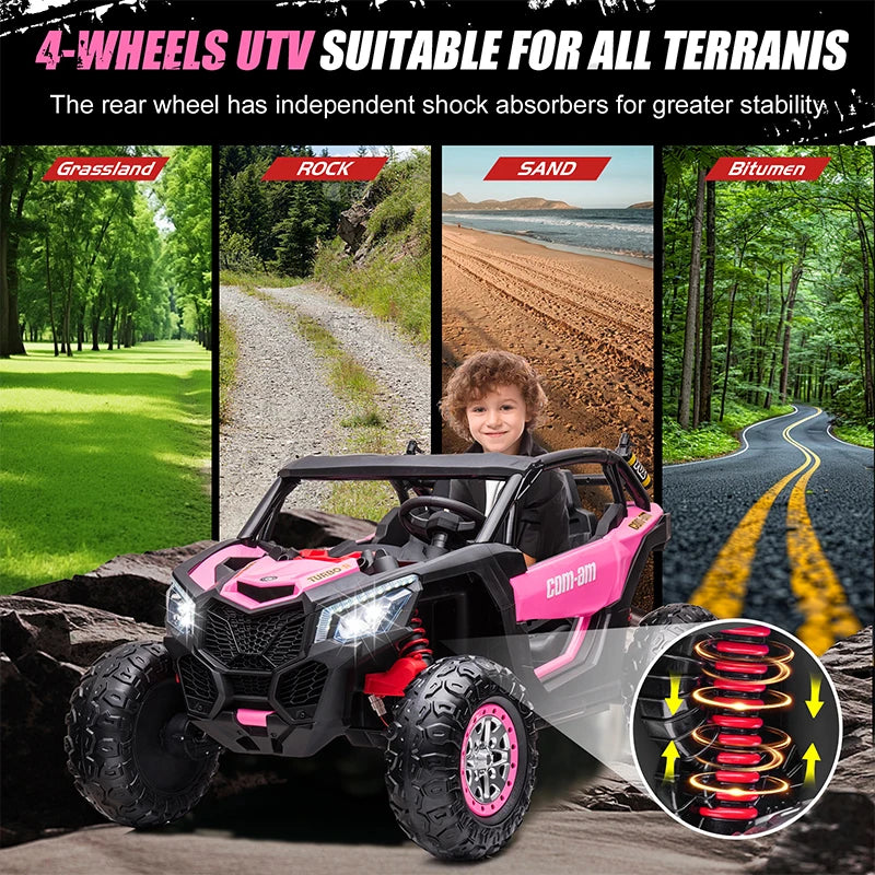 24V Kids Electric Ride-On UTV - Remote Control Off-Road Car for Ages 3-12