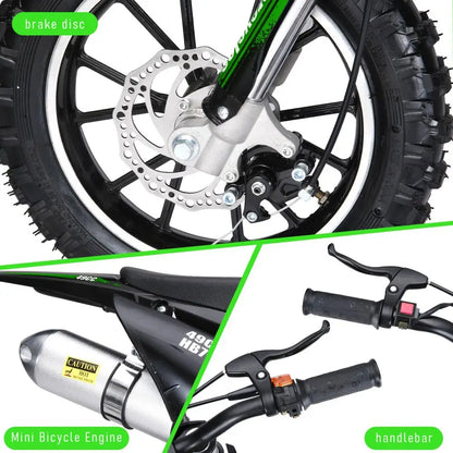 49cc Mini Kids Dirt Bike 2-Stroke Gas Motorcycle W/ Off-Rode Tire Up To 25 MPH