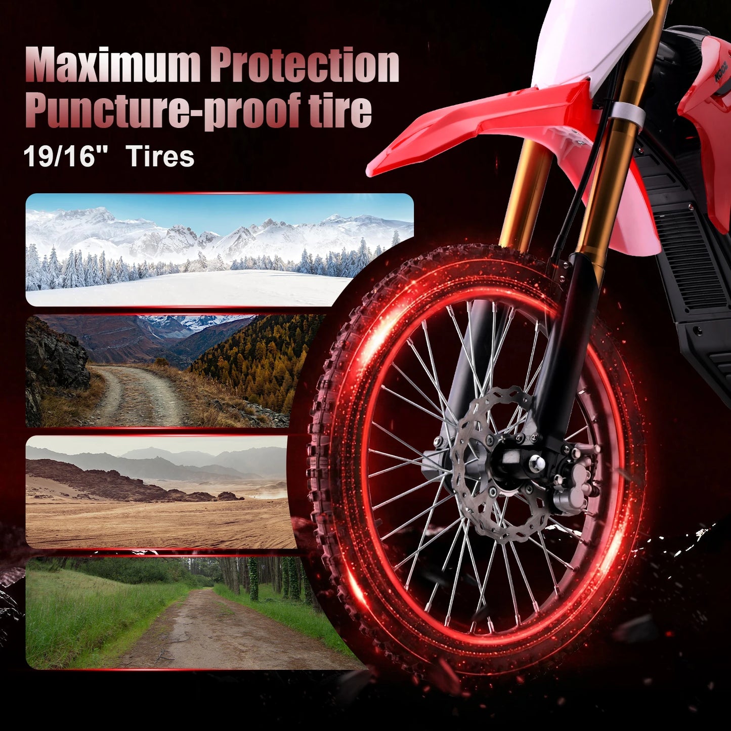 KOOZ HP131E-L 72V 8000W Electric Dirt Bike | 56 MPH | Kids Rider