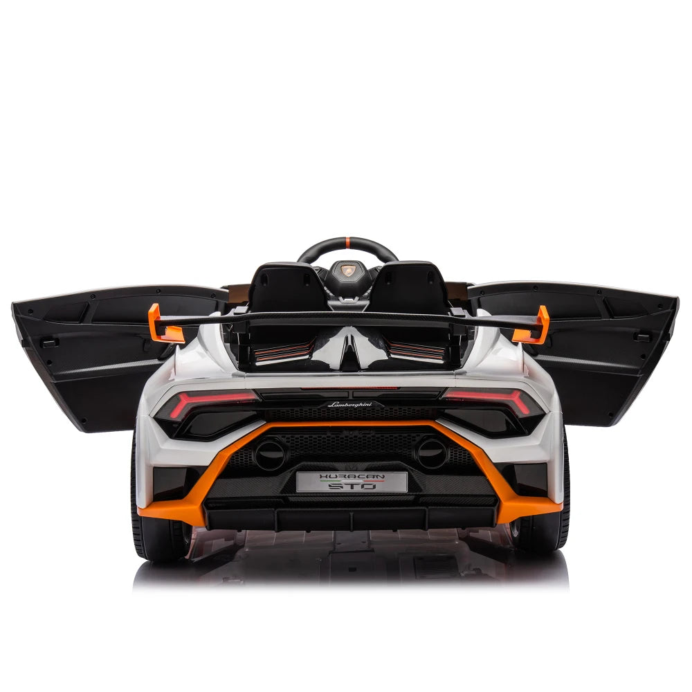 24V Licensed Lamborghini Huracan STO Kids Electric Ride-On Drift Car: 360° Spin