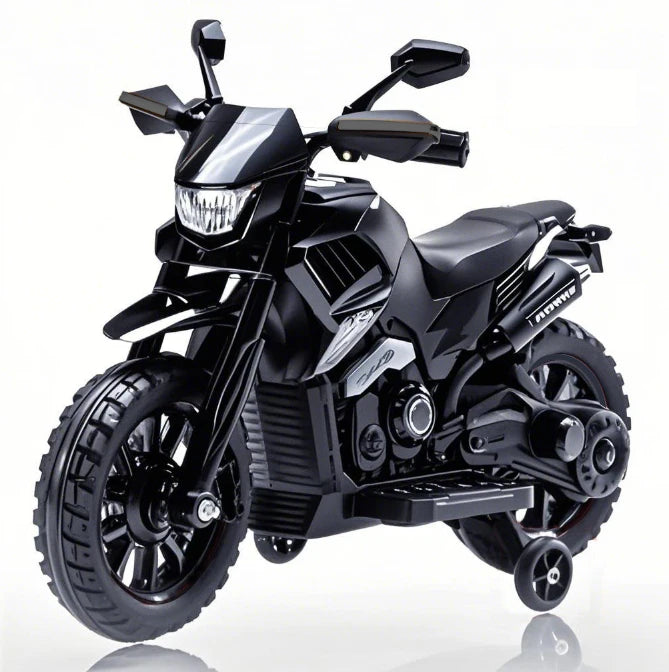 6V Electric Ride-On Motorcycle for Toddlers | Training Wheels | Kids Rider