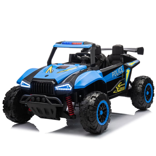 24V 2-Seater Kids Police Ride-On ATV/UTV  w/ Remote (Age: 3 to 10Y)