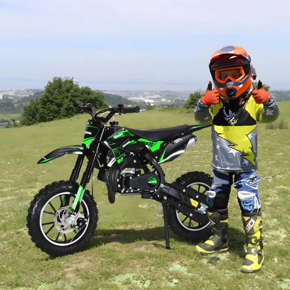 49cc Mini Kids Dirt Bike 2-Stroke Gas Motorcycle W/ Off-Rode Tire Up To 25 MPH