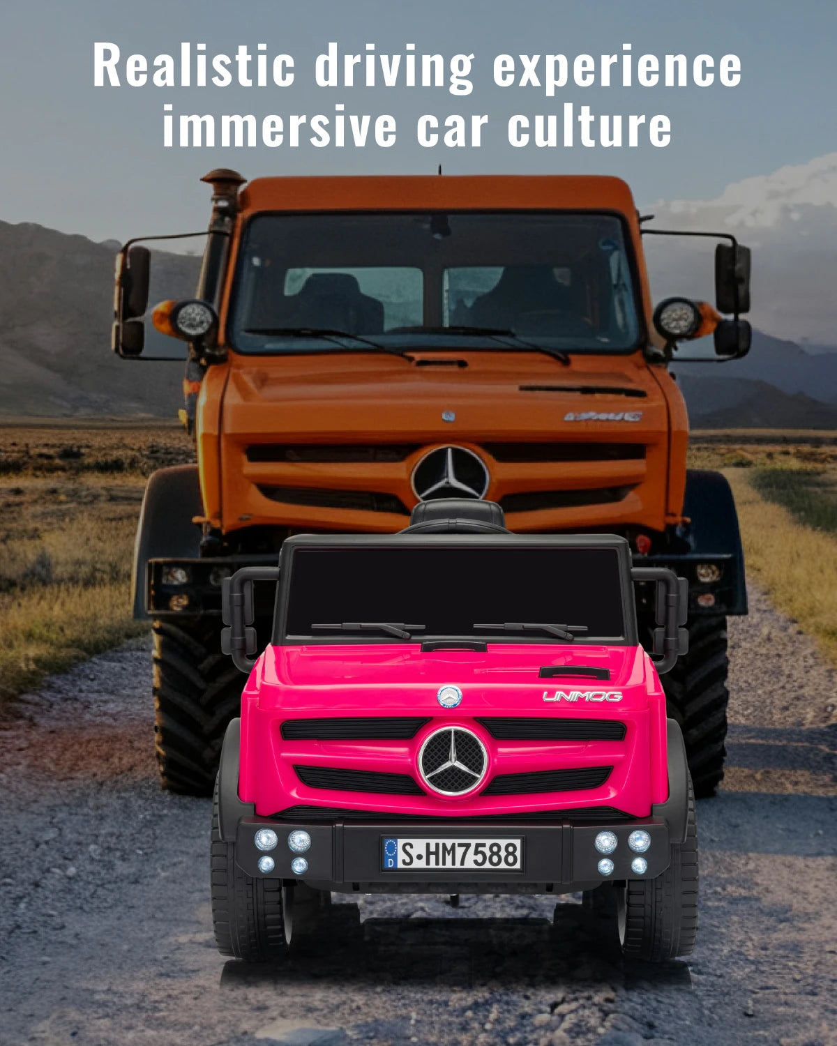 Licensed 12V Mercedes-Benz Unimog Kids Ride-On Jeep/Truck with Remote | Kids Rider