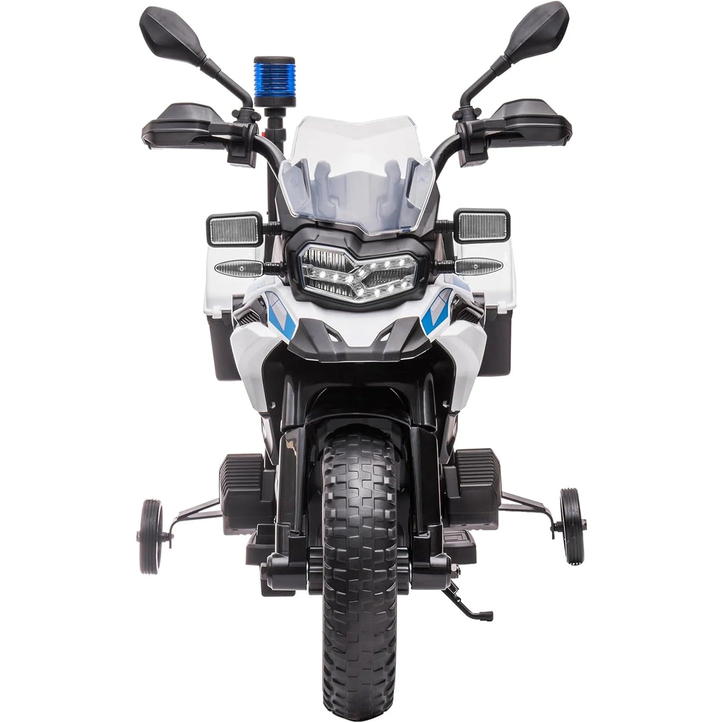 12V Kids Ride on Police Motorbike | Electric Cops Motorcycle with Training Wheels & Siren