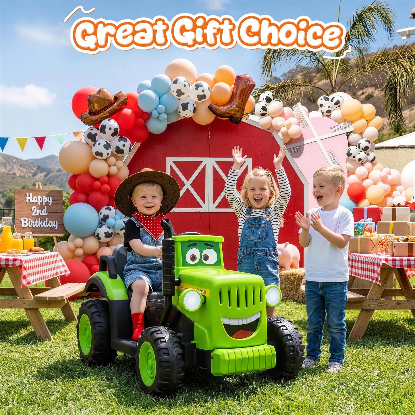 12V Ride-On Tractor | Electric Tractor for Toddlers & Kids | Kids Rider