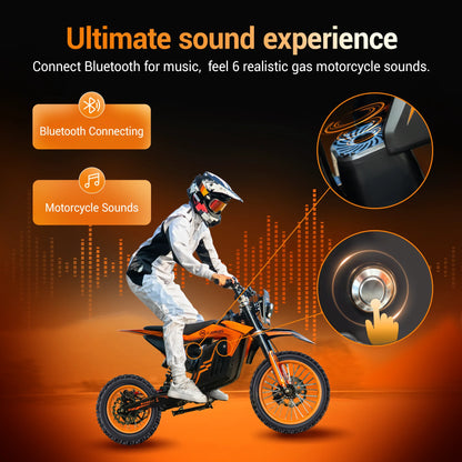 48V HillMiles MilePop Electric Dirt Bike for Teens Adults with Dual Suspension, Hydraulic Brakes, Off-Road Tires