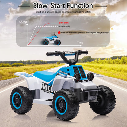 6V Kids Ride-On ATV w/ Forward & Reverse | Rechargeable Battery-Powered Toy Car(Ages 3 +)