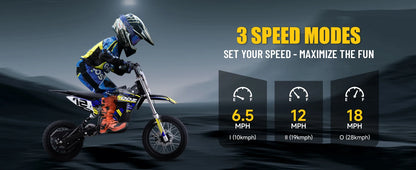 KOOZ 36V 1000W Electric Dirt Bike for Kids| 18 MPH | Kids Rider