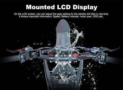 48V - 3000W Electric Dirt Bike | Off-Road Mountain E-Bike w/ Hydraulic Brakes for 12+ Ages