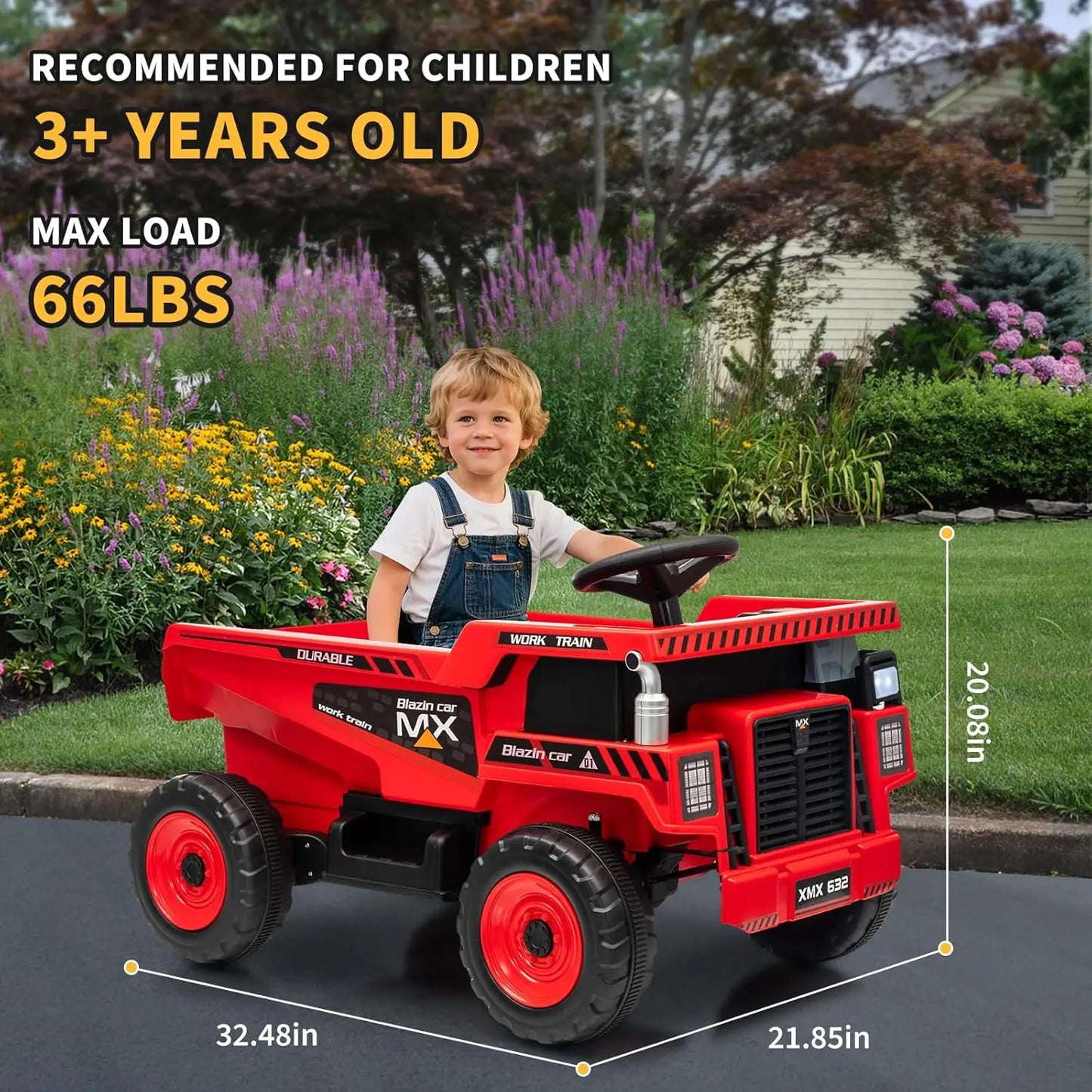 12V Kids Ride-On Dump Truck w/ Remote & Electric Bed | Kids Rider