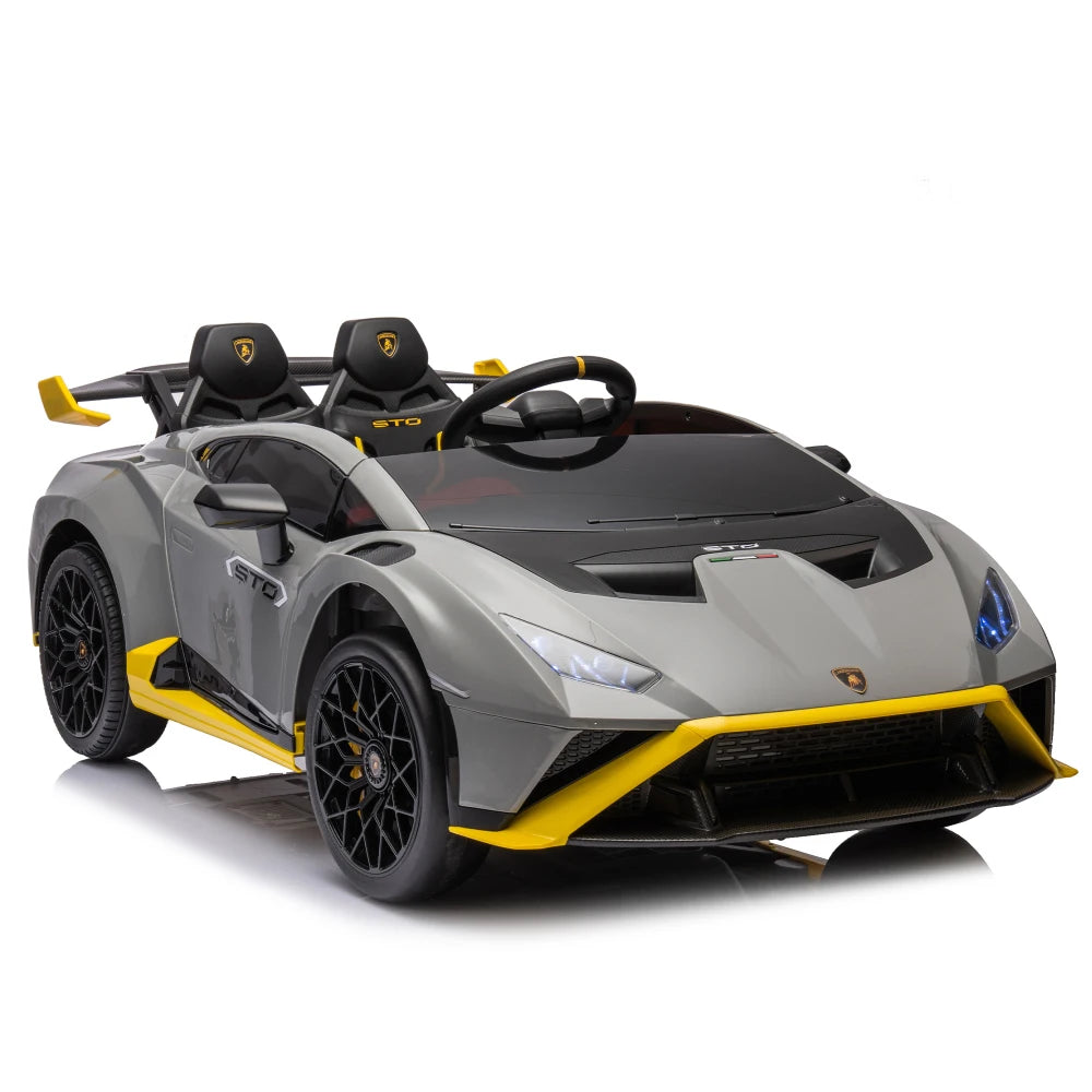 24V Licensed Lamborghini Huracan STO Kids Electric Ride-On Drift Car: 360° Spin