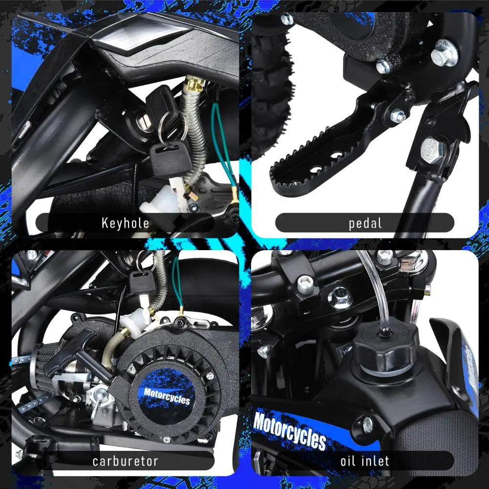 49cc Mini Kids Dirt Bike 2-Stroke Gas Motorcycle W/ Off-Rode Tire Up To 25 MPH