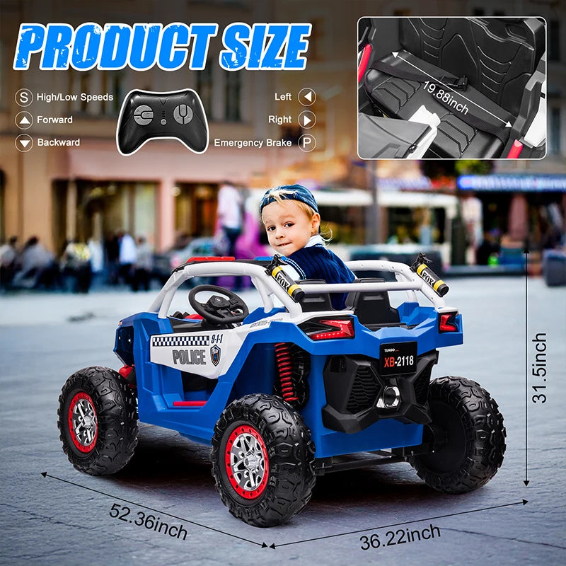 24V Kids Electric Ride-On UTV - Remote Control Off-Road Car for Ages 3-12