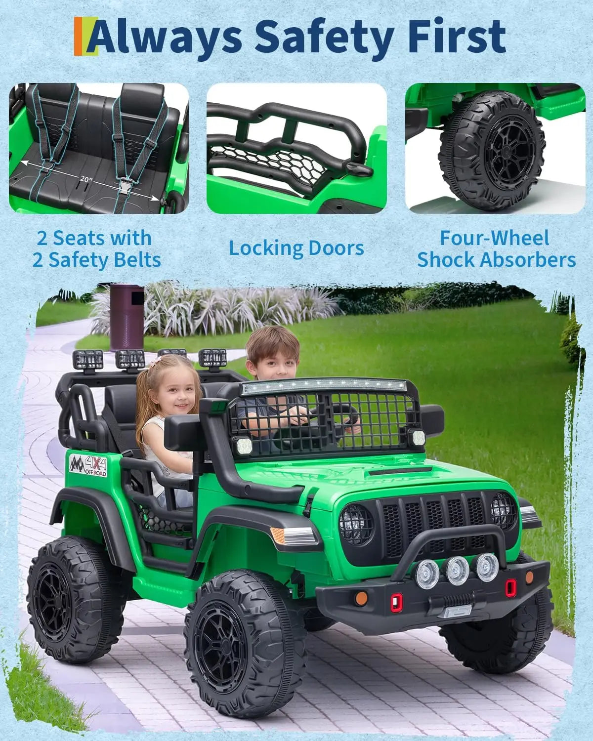 24V 2-Seater Kids Ride-On Car/Truck | Kids Rider (Age - 3 to 10 Years)