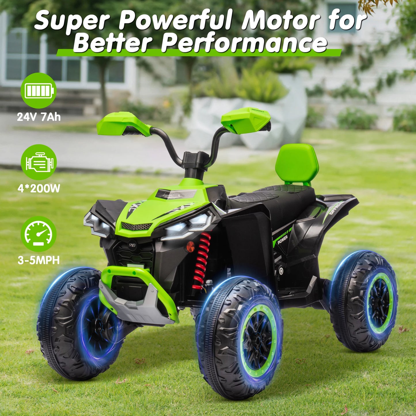 24V 2-Seater Kids ATV 800W Electric 4-Wheeler | Kids Rider