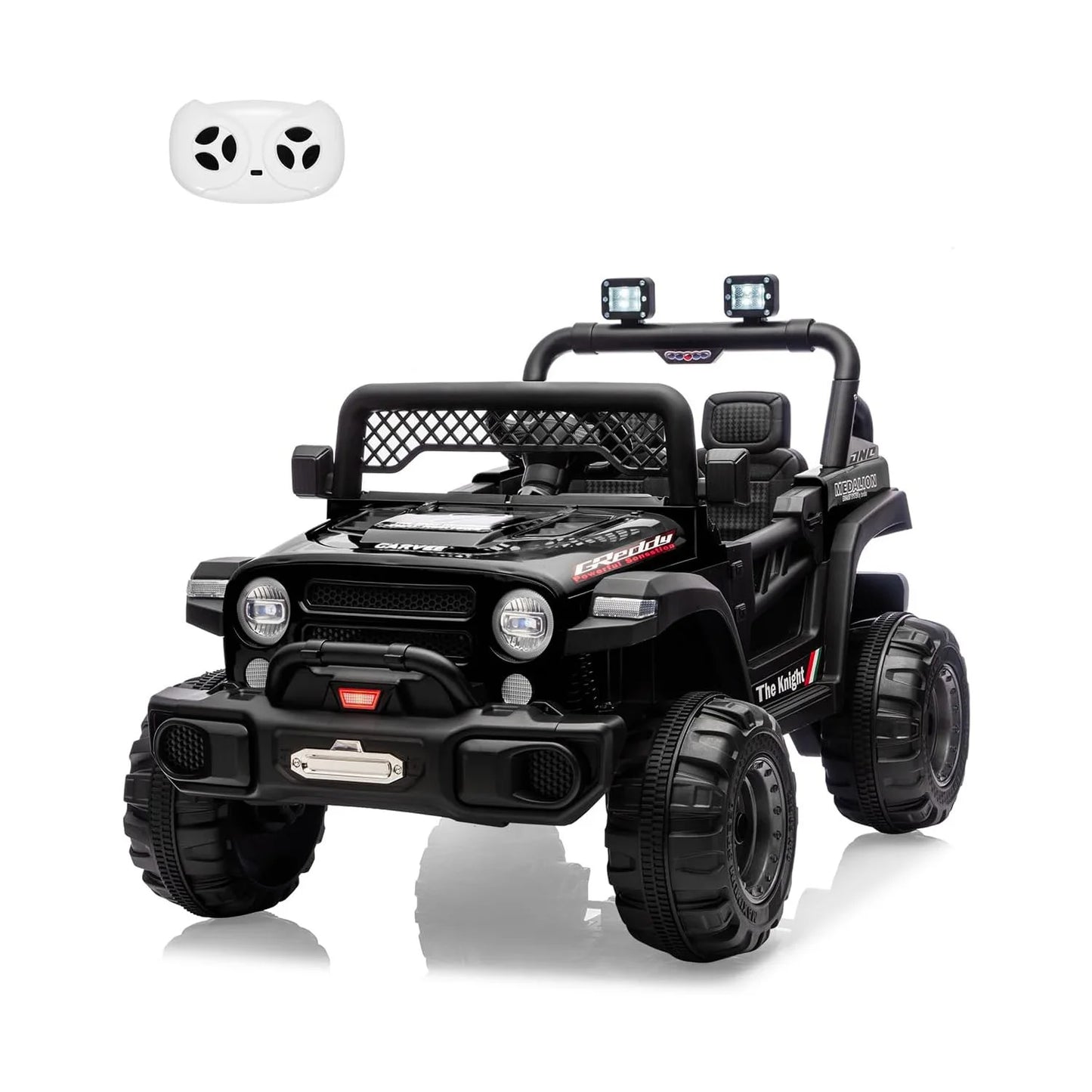 12V Kids Ride-On Jeep | 2 Seater, Parent Remote & LED Lights | Kids Rider