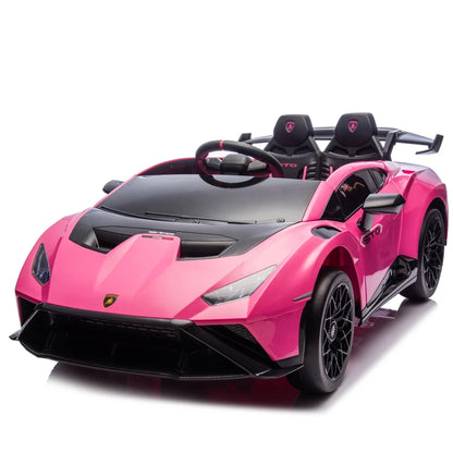 24V Licensed Lamborghini Huracan STO Ride On Super Car 360° Spin Drift LED Music - Best Gift for Kids