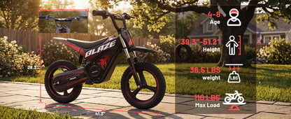 KOOZ HP01E 36V 350W Electric Dirt Bike | 15.5 MPH | Kids Rider