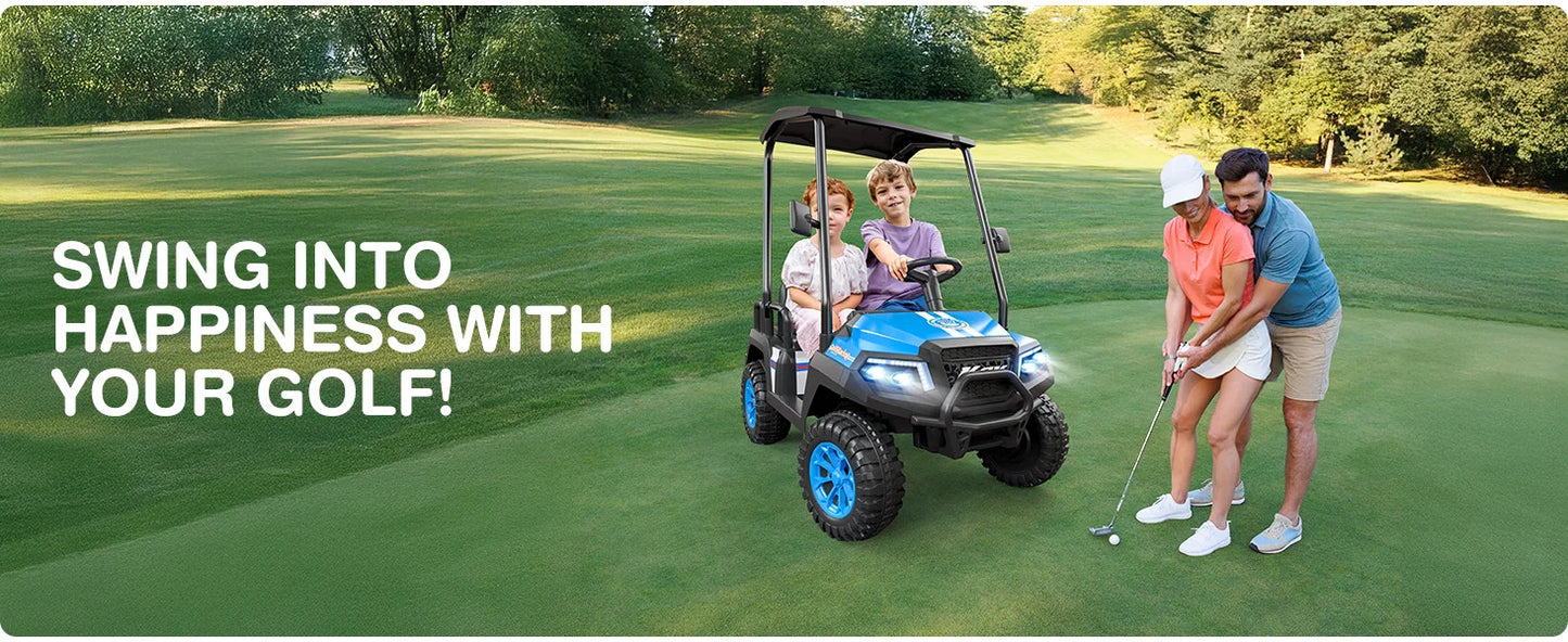 24V 4-Seater Ride On Golf Cart for Kids | 4WD (3-12 Years of Kids)
