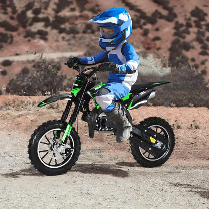 49cc Mini Kids Dirt Bike 2-Stroke Gas Motorcycle W/ Off-Rode Tire Up To 25 MPH