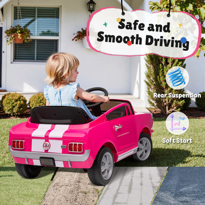 [Official Licensed] - 12V Shelby GT350 Kids Electric Car - 2WD W/ Parent Remote Control & Safety Belt - All-Terrain Ride-On