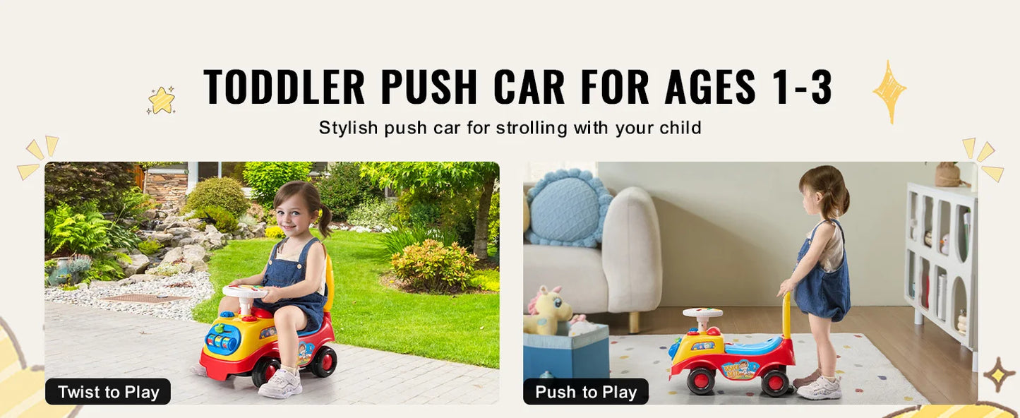 Toddler Ride-On Push Car Sit-to-Stand with Music | Kids Rider