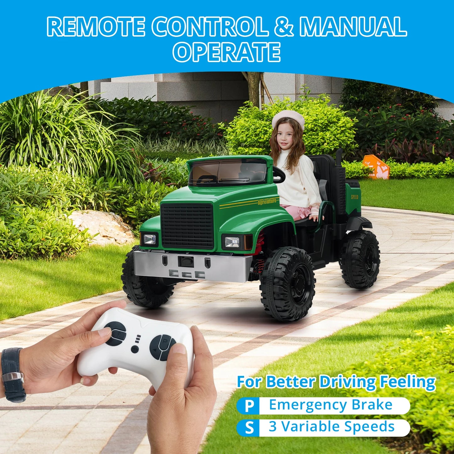 24V 4WD 2-Seater Kids Ride-On Truck 4x200W w/ Parent Remote | Kids Rider (Age: 3 -12 Years)