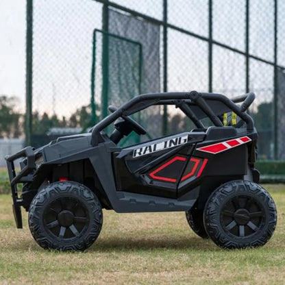 24V 2-Seater Kids Ride-On UTV Buggy w/ Remote & Wide Seats Off Road Ride for Boys(Age: 5+ Yrs))