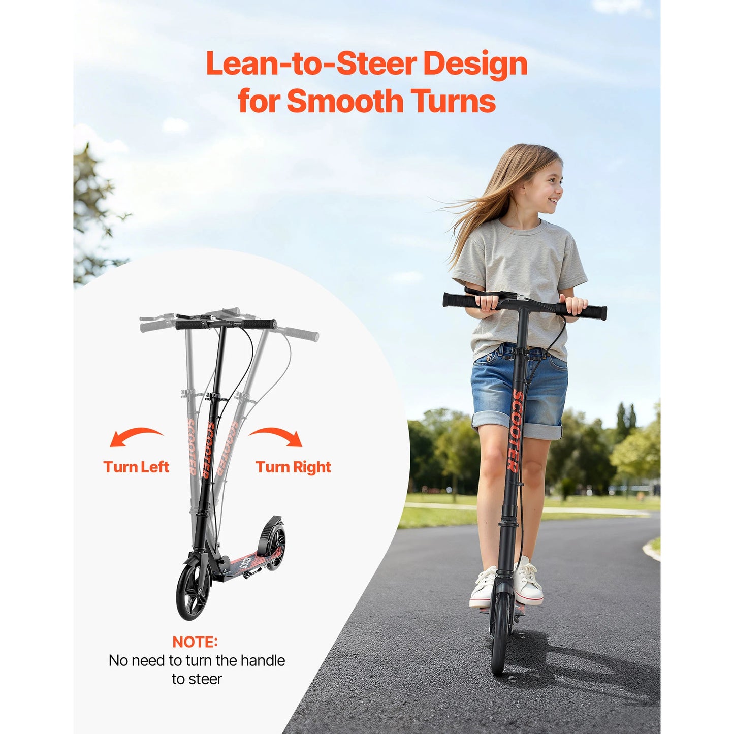 2 - Wheel Kick Scooter for Kids, Teens & Adults | Adjustable Handlebar | Kids Rider