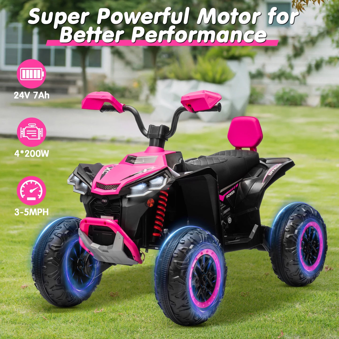 24V 2-Seater Kids ATV 800W Electric 4-Wheeler | Kids Rider