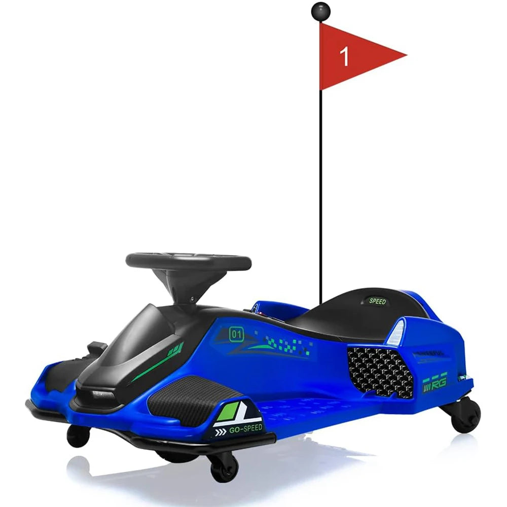 24V Kids Ride on Drift Car | Electric Drifting Go-Kart Up to 7.5 MPH(Age: 4-12Y)