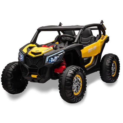 24V 4WD 2-Seater Can Am Maverick Ride On UTV for Kids | W/Remote Control Powerful Electric Vehicle & Leather Seats