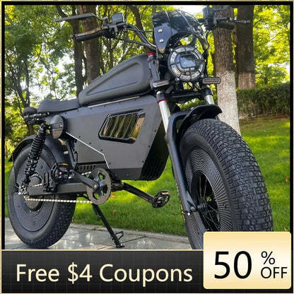 RS 3000W Electric Off-Road Bike | 60V 50Ah Fat Tire E-Bike